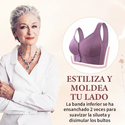 Seamless Breathable Front Closure Button Bra for Seniors