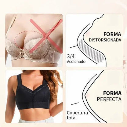 Seamless Breathable Front Closure Button Bra for Seniors