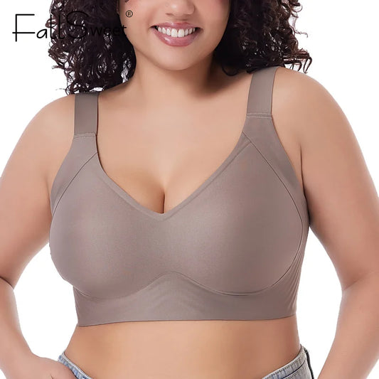 Seamless Plus Size Bras With Thin Cup Wireless Bras for Womens